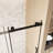 Frameless Single Sliding Shower Door  56-60 "W, 1/4 "(6 Mm) Clear Tempered Glass, Explosion Proof Film, Stainless Steel Handle Square Tube Track-118574748