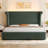 Upholstered Bed Frame With 55" Tall Headboard, Soft Corduroy Fabric Platform Bed, Noise-free, No Box Spring Needed-370198126-376644336