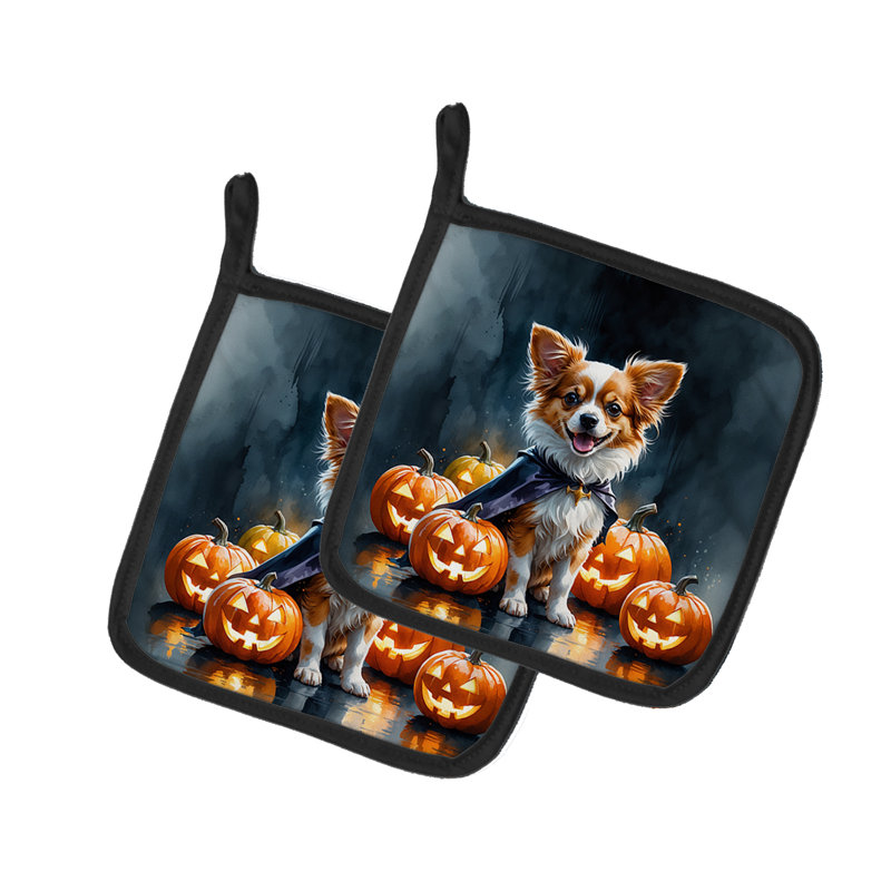 Paire de porte-pots Papillon Puppy Halloween