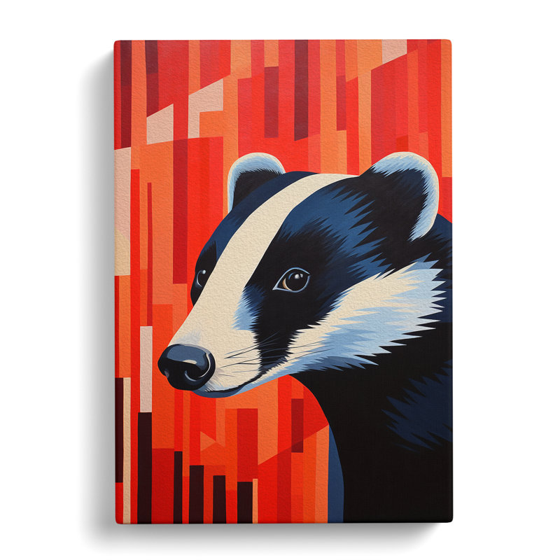 Badger Constructivism No.3 - Wrapped Canvas, 76cm H x 50cm W x 3cm D