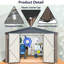 Remise extérieure en métal 10 pi x 10 po, porte verrouillable et système de ventilation pour patio-118823258-118823267