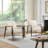 Dajauna Midcentury Modern Upholstered Metal Frame Chenille Arm Accent Chair-723372806