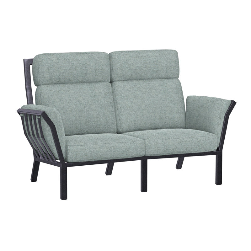 Aris Outdoor 2 - Seat Loveseat, Harris Stone, Graphite