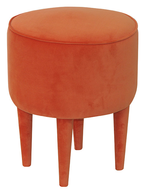 Solid + Manufactured Wood Accent Stool, Orange