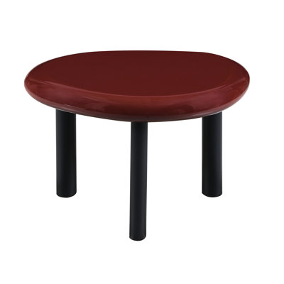 High Gloss Red Contemporary End Table With 60Mm Top Of Material, Metal Base, 40Lbs Weight Limit, 14.69 In Product Depth, 20.96 Width, 14.41 Height Red, Gloss, Table, Contemporary, Top,