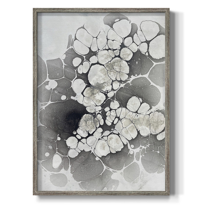 Marbling VII Framed Print - Solid Wood, 11" H x 9" W