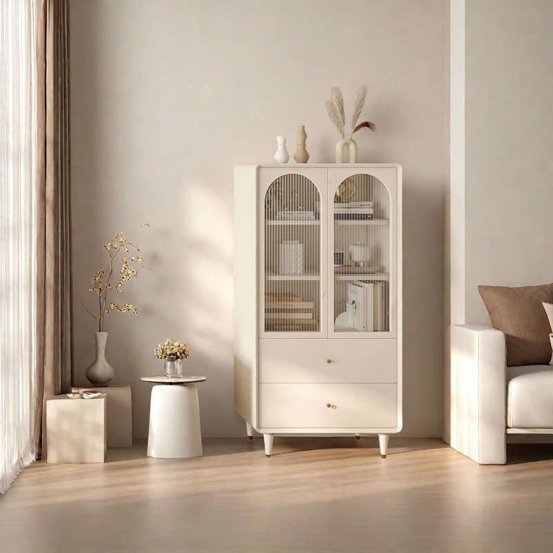 Creamy style storage cabinet