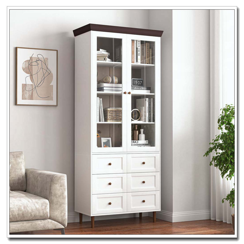 Armoire de rangement vitrée