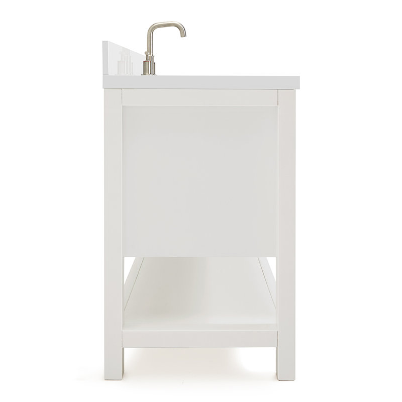 Bayhill 61'' W Single Vanity, White, Rectangular