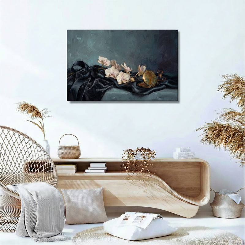 Ensemble de 1 tableau sur toile Orchid Still (orchidée), 32"H x 48"W, Toile tendue
