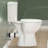 19" Rear Outlet Tall Toilet With Dual Flush 0.8/1.28GPF, Two-piece Toilet For Seniors, Pregnant Women, Disabled