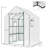 4. 6' X 4. 7' Portable Greenhouse, Water/Uv Resistant Walk - In Small Outdoor Greenhouse With 2 Tier U - Shaped Flower Rack Shelves, Roll Up Door & Windows, White