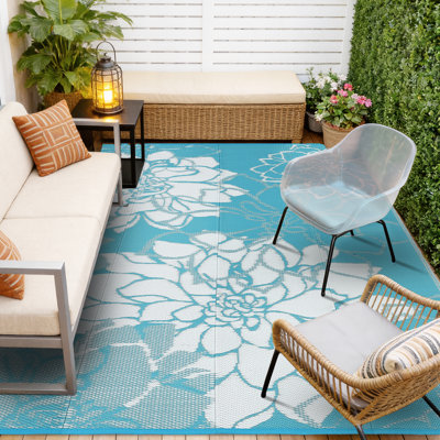 Floral Machine Printed Area Rug
