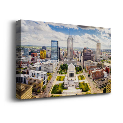 Sunny Indiana Statehouse And Indianapolis Skyline " Sunny Indiana Statehouse And Indianapolis Skyline "