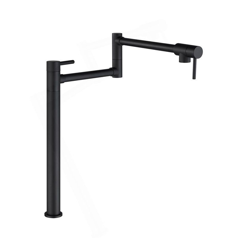 Robinet remplisseur de pot avec tige d'extension, Noir mat
