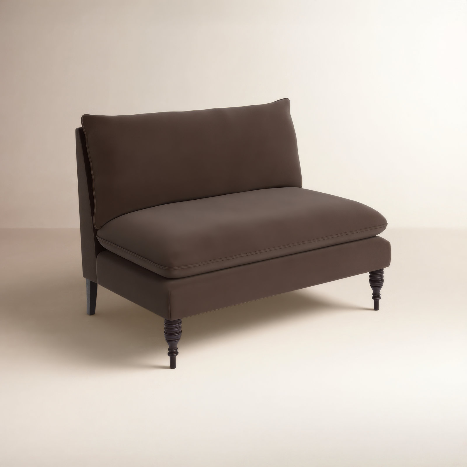 Varick 47'' Upholstered Settee, Classic Chocolate Velvet