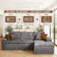 Alcala 130" L-Shaped Modular Sectional Sofa-757966169
