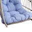 Chaise de patio bleue, forme de balançoire, structure pliable et stable portative-1541420761