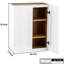Double Door Wall Cabinet With Adjustable Shelves White Solid Wood For Kitchen Bathroom Laundry Garage Storage Soft Close Hinges Easy Installation 30"w×12"d×30"h Doors 2 Multifunctional Classic Shaker