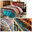 Ensemble de housse de couette en microfibre bleu / rouge / jaune -222094080