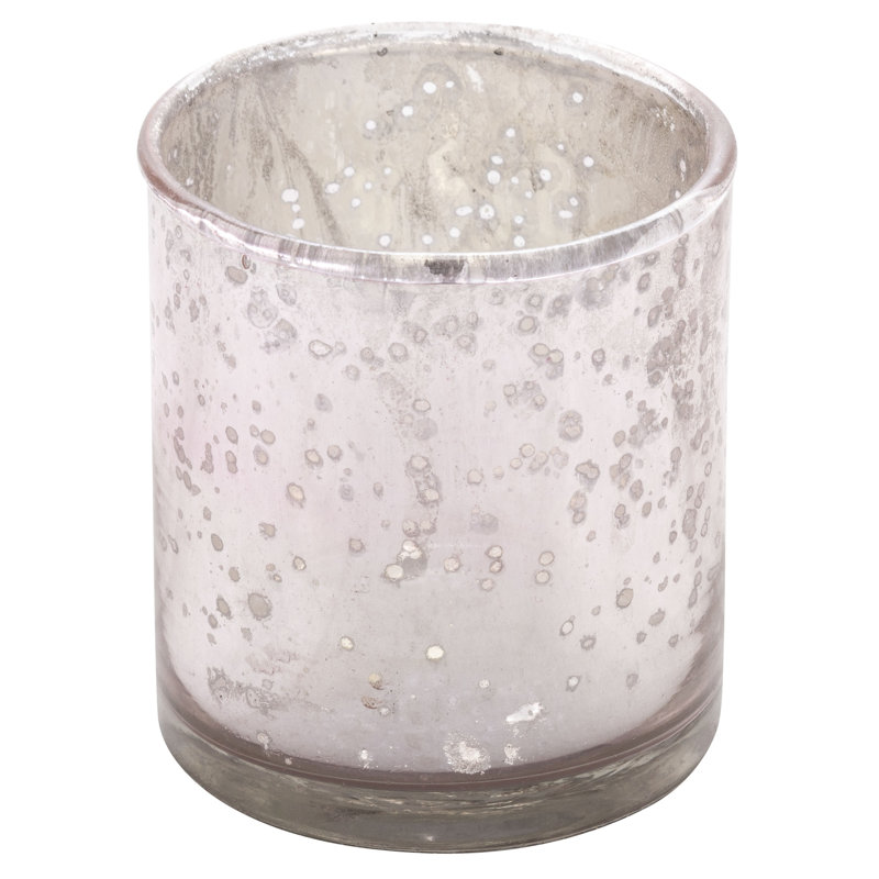 MERCURY STRAIGHT VOTIVE GOLD, White/Pink