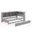 Twin Size Wooden Daybed With Storage Shelf,Trundle And USB Charging Ports-543496413