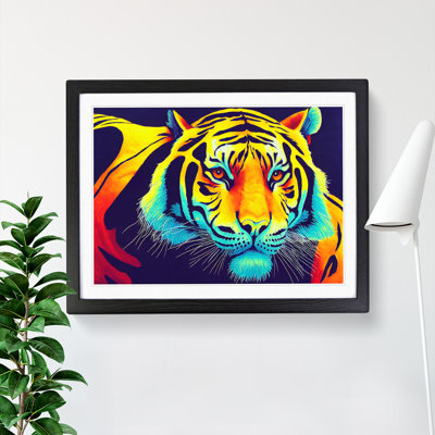 Colourful Tiger Vol.4 Abstract - Framed Print