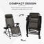 Chaise berçante inclinable en acier pliable pour la détente en plein air avec porte-gobelet - moderne et durable