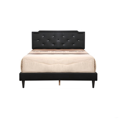 Élégant grand lit noir pour les chambres modernes