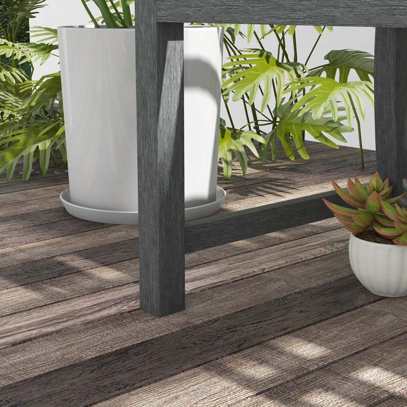 Banc de jardin en métal Altha, Gris