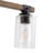4-Light Bulbs Elegant Wood-Grain Style Bubble Glass Vanity Light