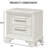 Nightstand W/ USB, Creamy White