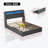 Bed Frame with LED, Wings Headboard Design-1385725512-1385725513