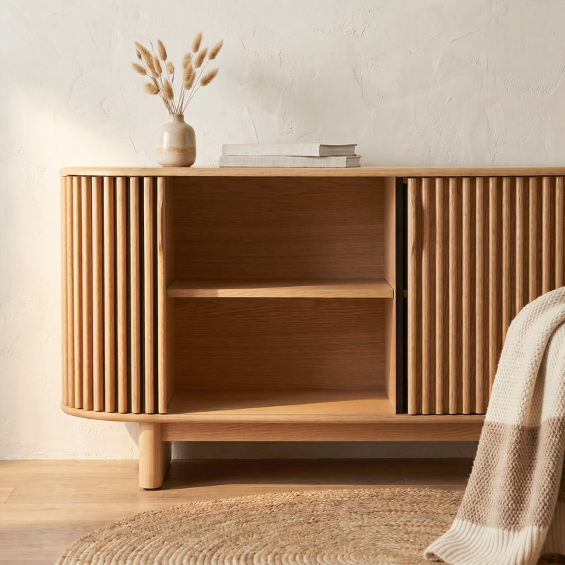 Mirren 63" Oak Sliding Door Sideboard