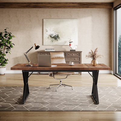 Metal Base Computer Desk