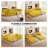 Lozena 78.7" Large 5 In 1 Sofa Bed Convertible, No Tools Assembly Sleeper Sofa, Modern Frameless Boneless Couch, Washable Corduroy Couch, Oversized For Small Space, 2 Pillows Included-222128071