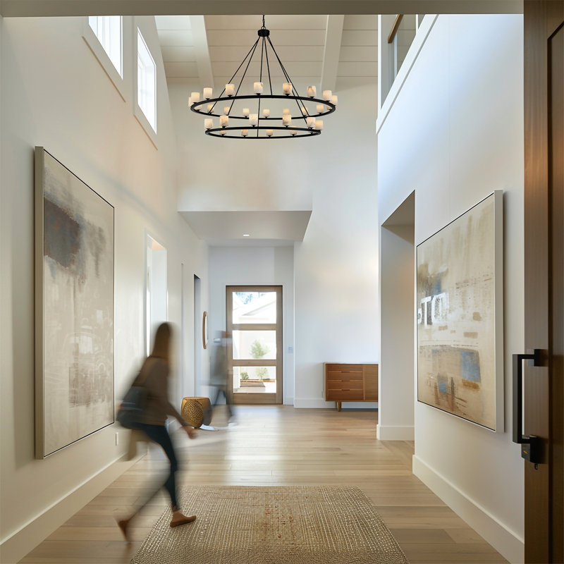 Rashana 30 Light Matte Black Chandelier