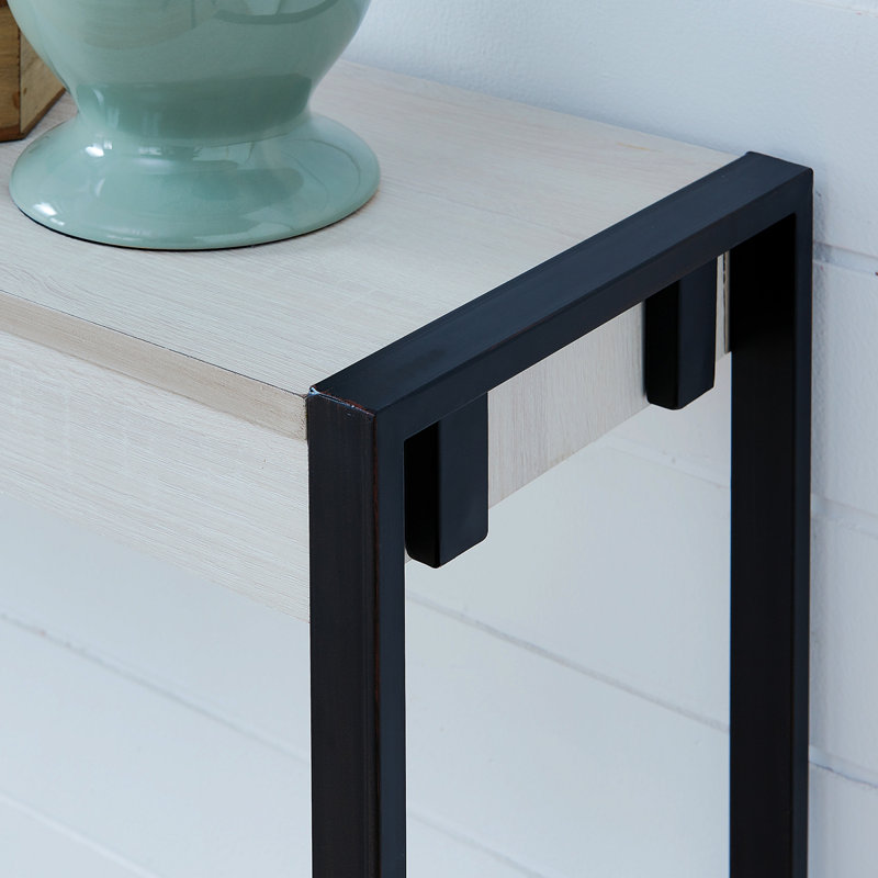 Console Danille, Chêne gris patiné / noir