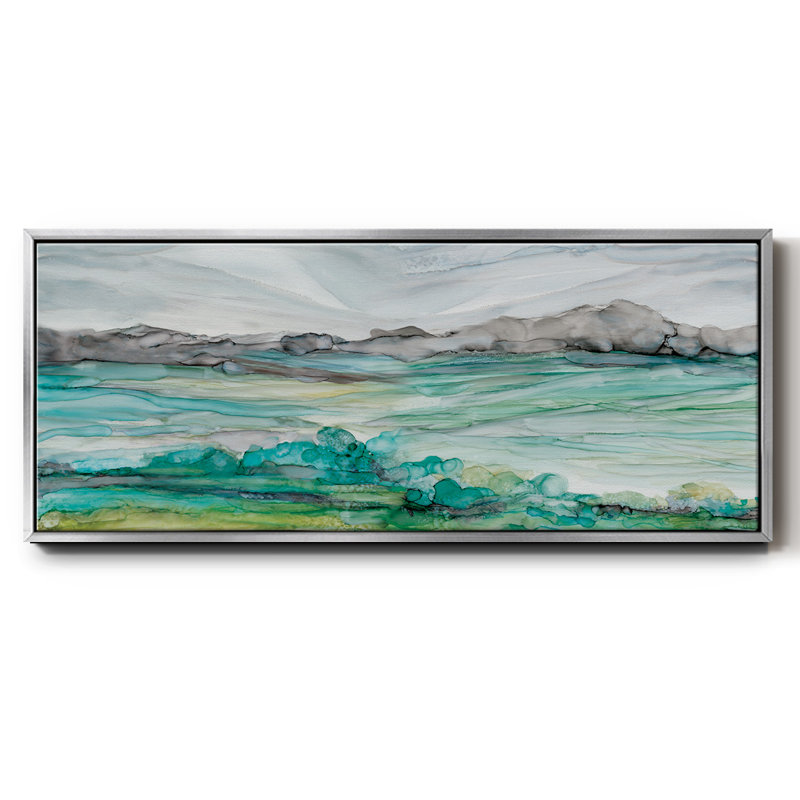 Pastoral Abstract- Framed Canvas, 20" H x 50" W