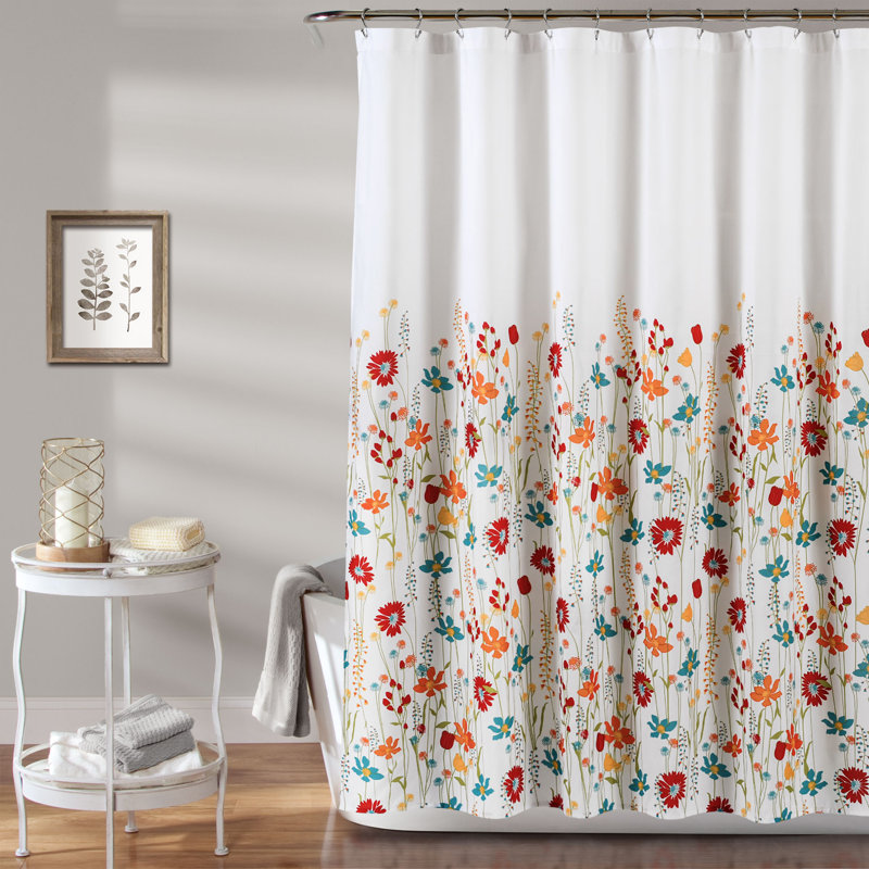 Clarissa Floral Floral Shower Curtain