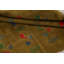 Tapis de zone en laine 3 pi 5 po x 5 pi "one-of-kind" noué la new age gabbeh brown