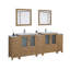  Ensemble de meuble-lavabo double 96 "avec miroir Modern-106870206