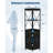 Foldable 4-Tier Corner Wine Rack with Metal Frame and Wood Shelves, Freestanding Bar Cabinet for Home or Kitchen-1181868948