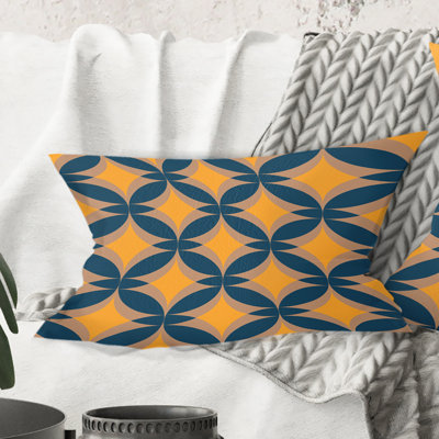 Abstract Retro Design III - Mid-Century ModernPrinted Throw Pillow