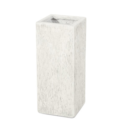 Magnesium Oxide Plant Holder - 8X8x20 In, 9.41 Lbs Antique White, Weather For Flowers, Herbs, Succulents, Vegetables No Assembly Required On Unboxing And Delivery 8"X8"X20" Garden Planter 9.41Lb &