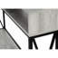Table d'appoint contemporaine avec tablette inférieure - Métal gris et noir pour le salon en stratifié