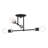 4 Light Black Large Semi-Flush With Brushed Nickel Accents