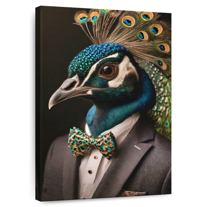 Brampt A Peacock Portrait, 30" H x 20" W