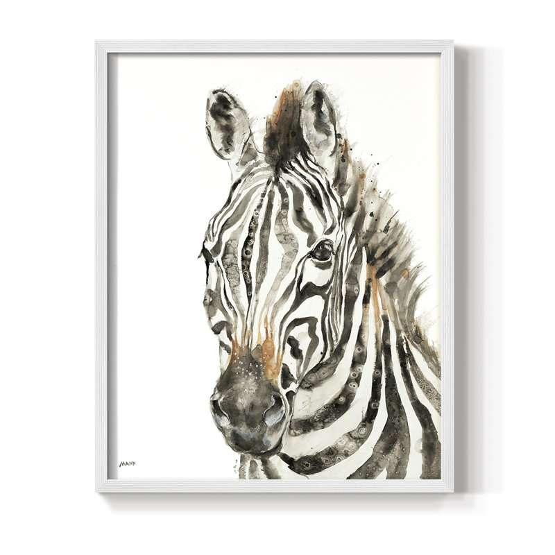 Savannah Ii, reproduction encadrée - bois massif, H 11 po x l 9 po, Blanc
