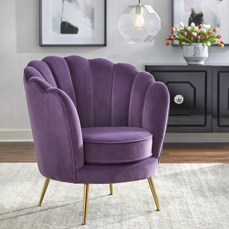 Fauteuil demi-tonneau Carrigan, Purple